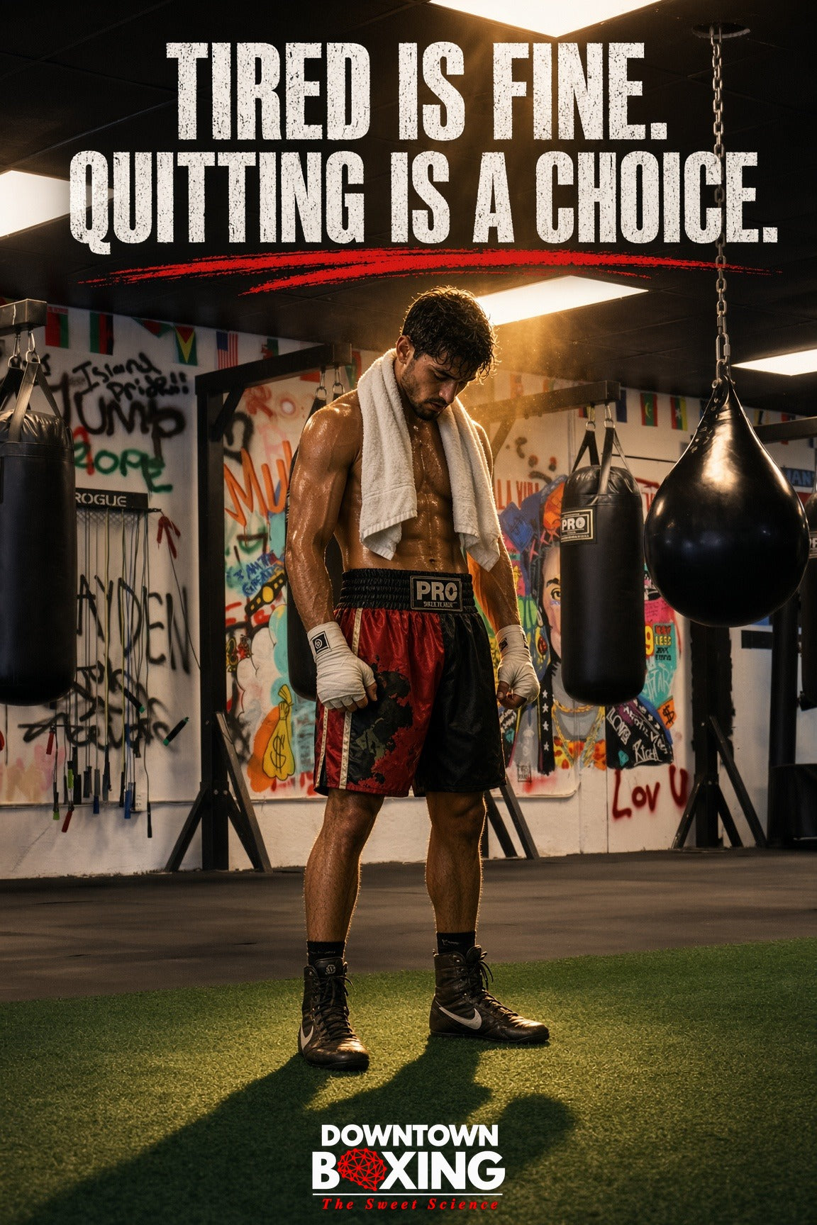 Tired is fine. Quitting is a choice.